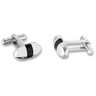 Stainless Steel Oval Cuff Links with Immerse Plating Ref 765512