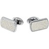 Stainless Steel Cuff Links with CZs Ref 806049