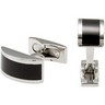 Stainless Steel Cuff Links with Onyx Ref 846716