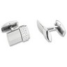 Stainless Steel Cuff Links with Sterling Silver Inlay Ref 167924