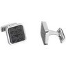 Stainless Steel Cuff Links with Fleur de lis Design Ref 134901