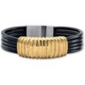 Leather and Stainless Steel Bracelet Ref 914873