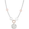 Rose Gold Plated Sterling Silver Fashion Necklace Ref 359403