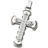 Stainless Steel Cross Pendant with CZs Ref 786401