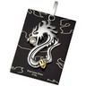 Stainless Steel Dragon Pendant with Immerse Plating and CZ Ref 791839