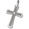 Stainless Steel Cross Pendant with Greek Key and Enamel Ref 407783