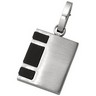 Stainless Steel Pendant with Black Rubber Ref 322908