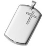 Stainless Steel Dog Tag Pendant with Cross Ref 963294
