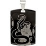 Black Immersion Plated Stainless Steel Dog Tag Pendant Ref 652869