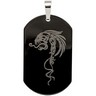 Stainless Steel and Black Immersion Plated Dog Tag Ref 988671