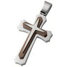 Stainless Steel Triple Layer Cross Pendant with Immerse Plating Ref 246721