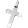 Stainless Steel Cross Pendant with Diamond Ref 157389