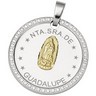 Joyas Alternativas Stainless Steel and CZ Round Gaudalupe Pendant Ref 762580