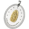 Joyas Alternativas Stainless Steel and CZ Guadalupe Pendant Ref 173710