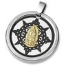 Stainless Steel and 10KT Yellow Gold Casting Guadalupe Pendant Ref 364683
