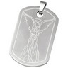 Stainless Steel Reversible Serenity Prayer Dog Tag Pendant Ref 758124