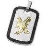 Joyas Alternativas Dog Tag Eagle Pendant with Carbon Fiber Ref 981569