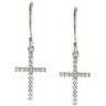 .17 CTW Diamond Petite Cross Earrings Ref 735361