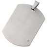 Titanium and Stainless Steel Dog Tag Pendant with Diamond Ref 795958