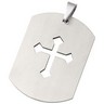 Titanium Dog Tag Pendant with Cross Ref 815986
