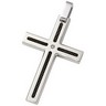 Titanium Black Cable and Diamond Cross Pendant Ref 246977