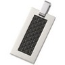 Titanium Rectangular Dog Tag Pendant with Carbon Fiber Ref 340982