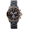 Mens Rose Gold Immersion Plated and Black Ceramic Couture Watch Ref 339729