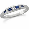 Platinum Blue Sapphire and Diamond Anniversary Band .11 CTW Ref 949990