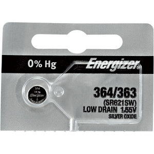 Energizer Silver Oxide Watch Battery Energizer 364 363 SR621SW Ref 374950  :: Stuller EBAT364