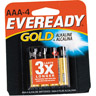 Eveready Gold Alkaline AAA Batteries 4 Pack Ref 683604