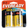 Eveready Gold Alkaline D Batteries 2 Pack Ref 944047