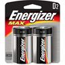 Energizer Max Alkaline D Batteries 2 Pack Ref 894607