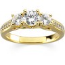 3 Stone Woven Prong Diamond Anniversary Ring 1.15 CTW Ref 168007
