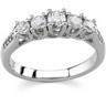 Platinum 5 Stone Woven Prong Diamond Anniversary Ring .85 CTW Ref 747170