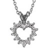 .2 CTW Platinum Diamond Heart Pendant Ref 889221