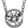 .33 CTW Platinum Diamond Solitaire Necklace Ref 959156