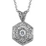.1 CTW Platinum Diamond Filigree Necklace Ref 516299