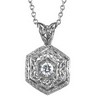 .1 CTW Platinum Diamond Filigree Necklace Ref 516299