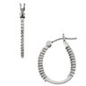 Platinum Diamond Hoop Earrings .5 CTW Ref 193941