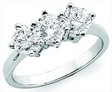 Platinum 3 Stone Anniversary Band 3 5.2, 4.32DWT10 Ref 695523