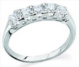 Platinum 5 Stone Diamond Anniversary Band .5 CTW Ref 392837