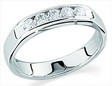 Platinum 5-Stone Anniversary Band | 5-2.4, 3.0 Width, 4.07DWT10 | SKU: P-10884