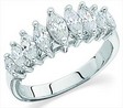 Platinum Marquise Diamond Anniversary Ring .9 CTW Ref 376022
