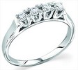 Platinum 4 Stone Diamond Anniversary Band .2 CTW Ref 958140