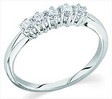 Platinum 5 Stone Diamond Anniversary Band .25 CTW Ref 771896