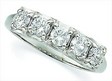 Platinum 5 Stone Diamond Anniversary Band .75 CTW Ref 933367