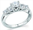 Platinum 5 Stone Diamond Anniversary Band .75 CTW Ref 748808