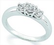 Platinum 3 Stone Diamond Anniversary Band .55 CTW Ref 272468