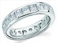 Platinum Diamond Eternity Anniversary Band 3.77 CTW Ref 225705