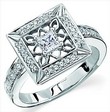Platinum Diamond Right Hand Ring .5 Carat Ref 351686